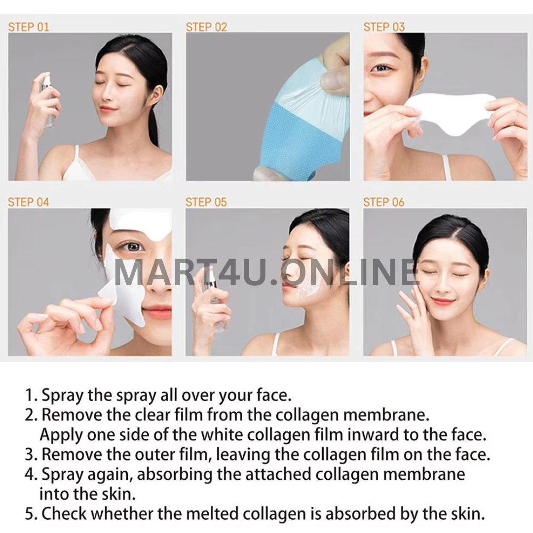 Collagen Glass Skin Mask (4 Pieces) Pack of 2 - Mart4U