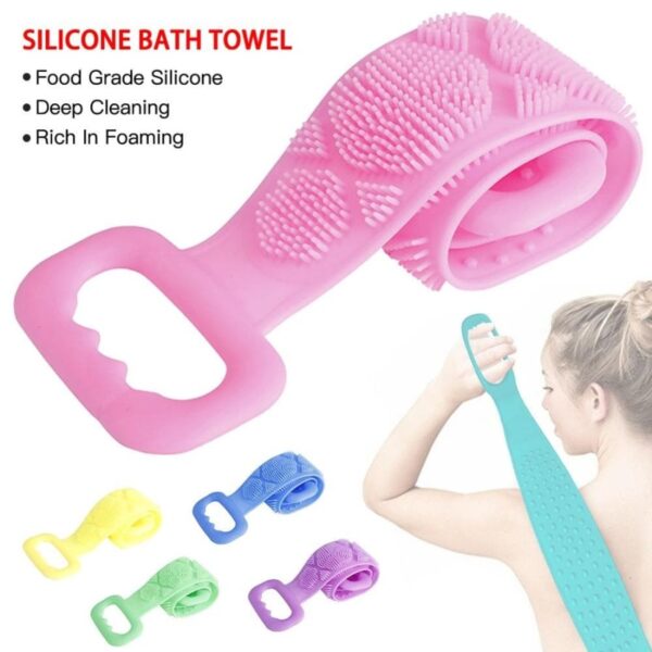 Body Wash Silicone Body Scrubber Belt | Pack Of 2 - Mart4U