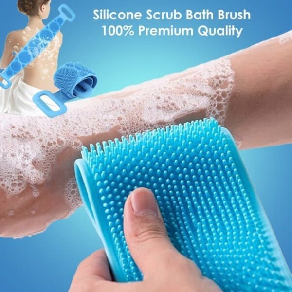 Body Wash Silicone Body Scrubber Belt | Pack Of 2 - Mart4U