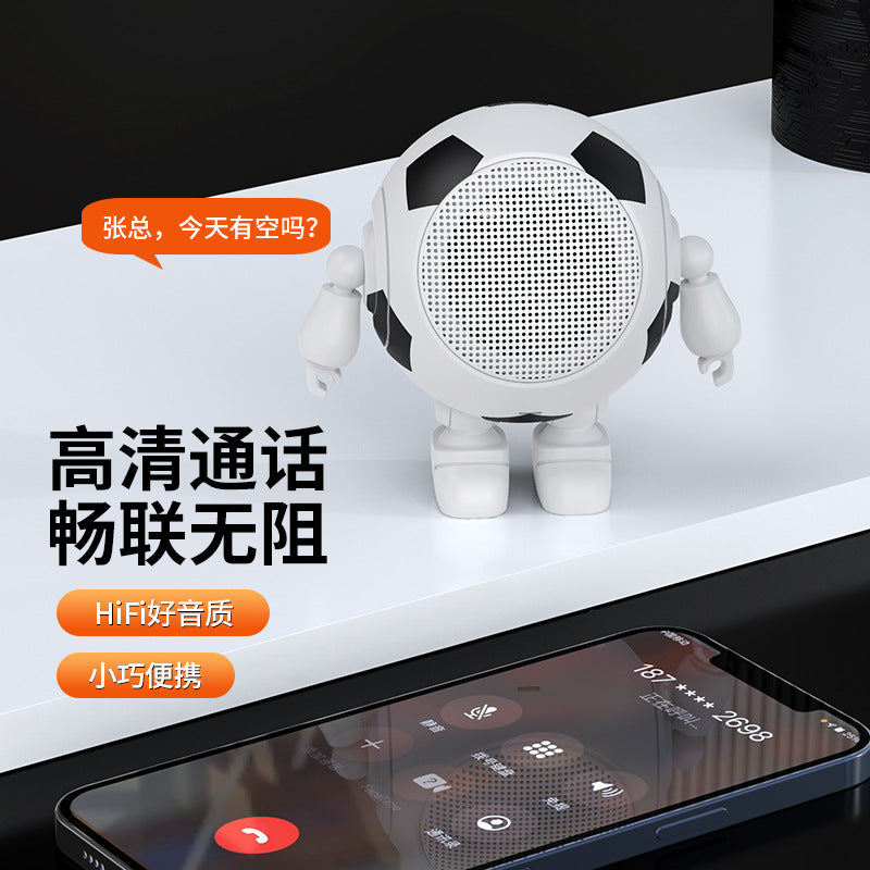 New Bluetooth Robot Speaker Cute Portable Small Steel Cannon TWS Bluetooth Audio Wireless Mini Creative Gift - Mart4U