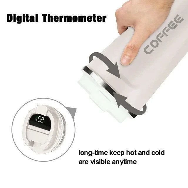 New Digital Display Coffee Thermos Cup ( Hot & Cold ) - Mart4U