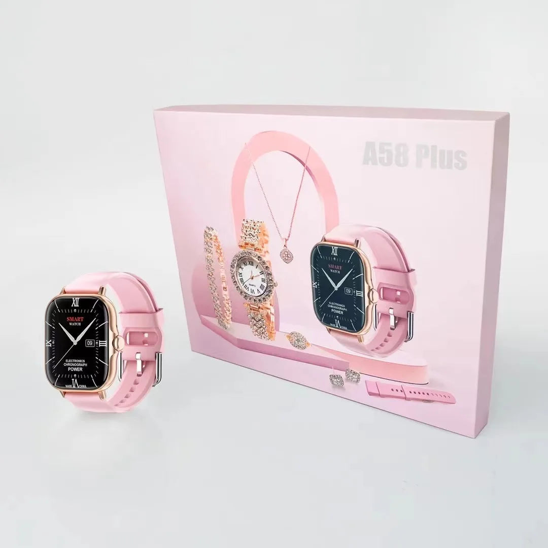 A58 Plus 6 IN 1 Smartwatch Set - Mart4U