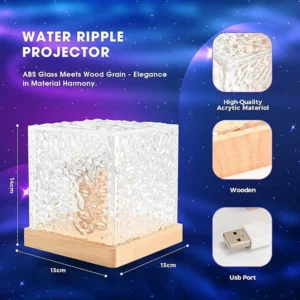 16-Color RGB Water Ripple / Crystal Cube Lamp